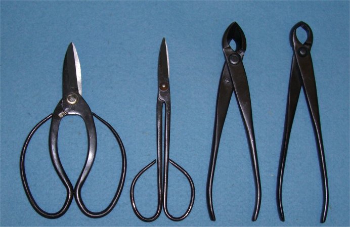 EO 2 x Standard Quality Bonsai Scissors & 2 x Large Cutters